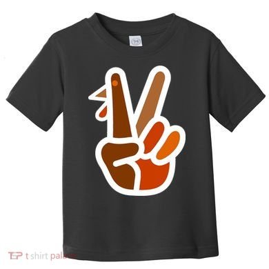 Turkey Peace Sign Hand Toddler T-Shirt