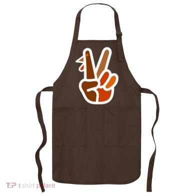 Turkey Peace Sign Hand Apron