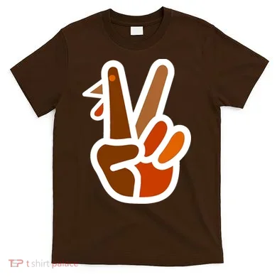 Turkey Peace Sign Hand T-Shirt