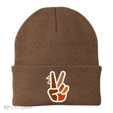 Turkey Peace Sign Hand Beanie