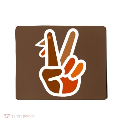 Turkey Peace Sign Hand Mousepad