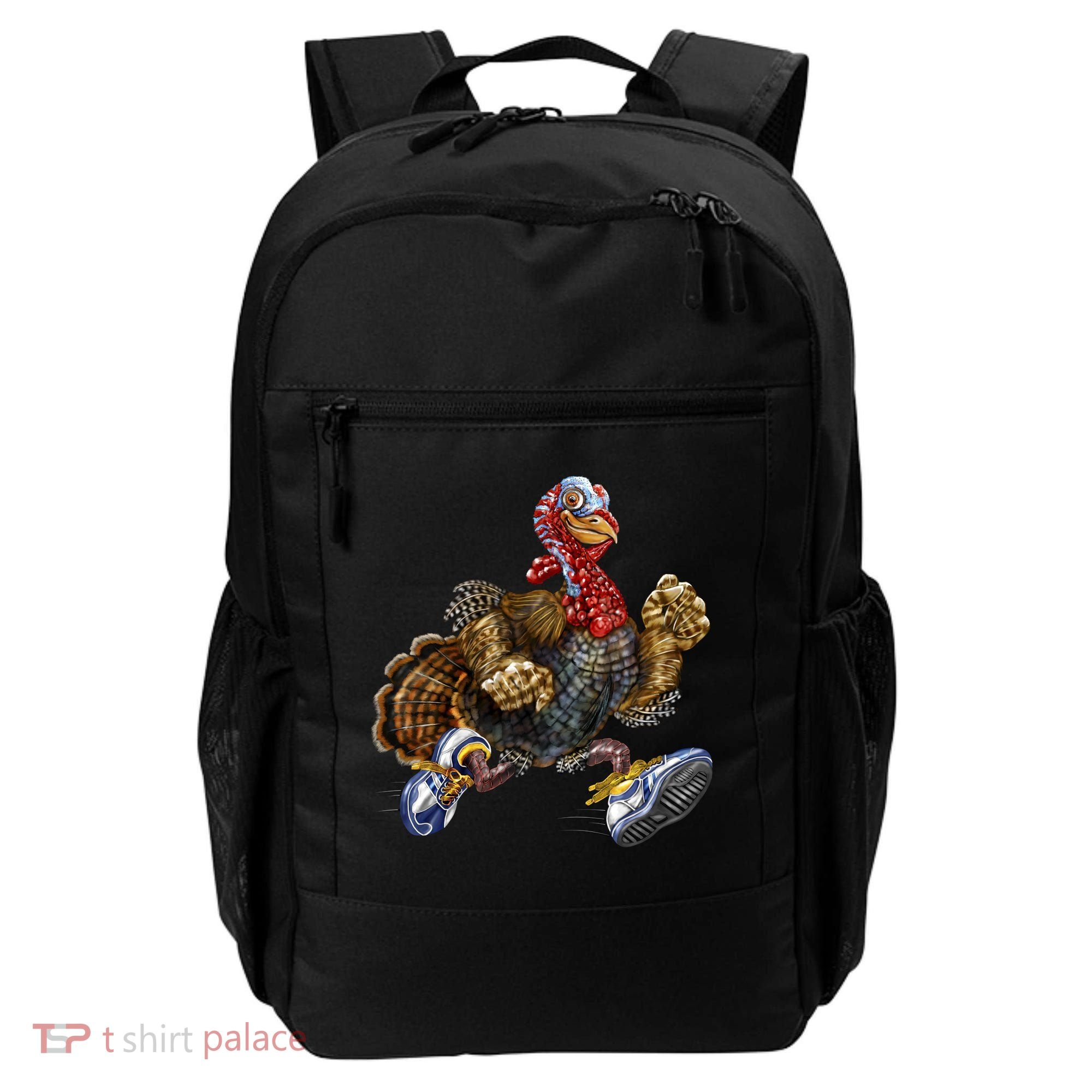 Turkey Running In Action Thanksgiving Backpack
