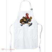 Turkey Running In Action Thanksgiving Apron thumb 0
