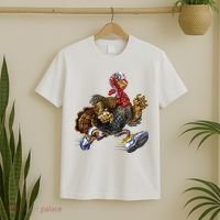 Turkey Running In Action Thanksgiving T-Shirt thumb 2