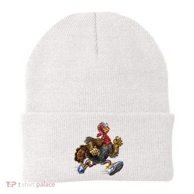 Turkey Running In Action Thanksgiving Beanie