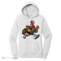 Turkey Running In Action Thanksgiving Women's Hoodie thumb 0