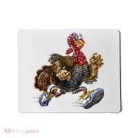 Turkey Running In Action Thanksgiving Mousepad thumb 0