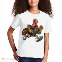 Turkey Running In Action Thanksgiving Kids T-Shirt thumb 2