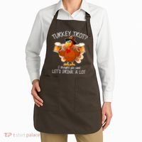 Turkey Trot? I Thought You Said Let's Drink A Lot Apron thumb 2