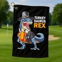 Turkeysaurus Rex Golf Towel thumb 1