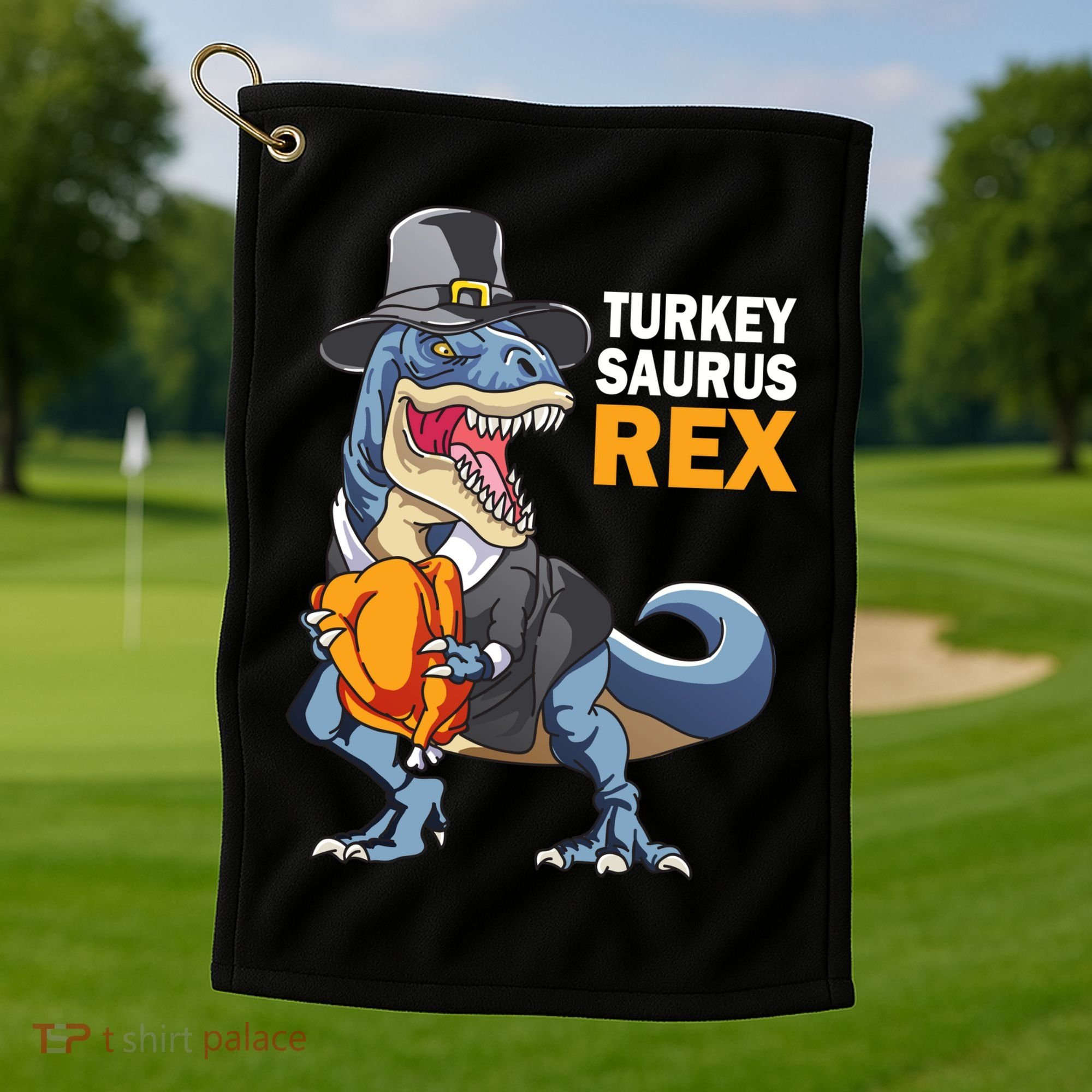 Turkeysaurus Rex Golf Towel