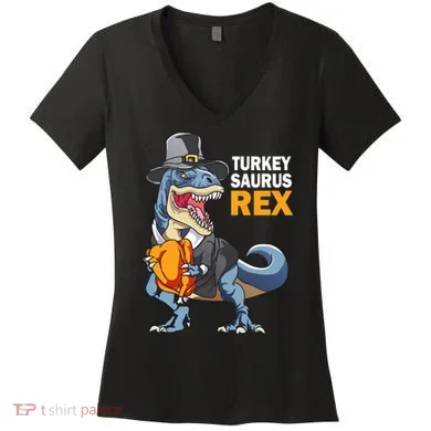 Turkeysaurus Rex Women's V-Neck T-Shirt