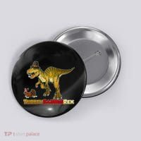 Turkeysaurus Rex T-Rex Thanksgiving Button thumb 0