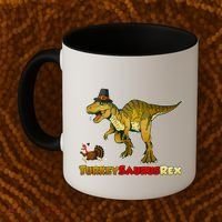 Turkeysaurus Rex T-Rex Thanksgiving Coffee Mug thumb 2