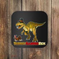 Turkeysaurus Rex T-Rex Thanksgiving Coaster thumb 0