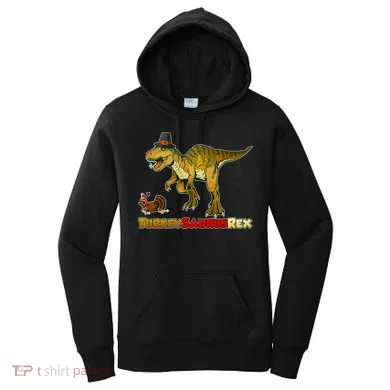 Turkeysaurus Rex T-Rex Thanksgiving Women's Hoodie
