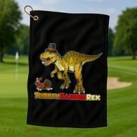 Turkeysaurus Rex T-Rex Thanksgiving Golf Towel thumb 1