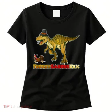 Turkeysaurus Rex T-Rex Thanksgiving Women's T-Shirt