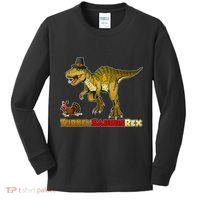 Turkeysaurus Rex T-Rex Thanksgiving Kids Long Sleeve Shirt thumb 0