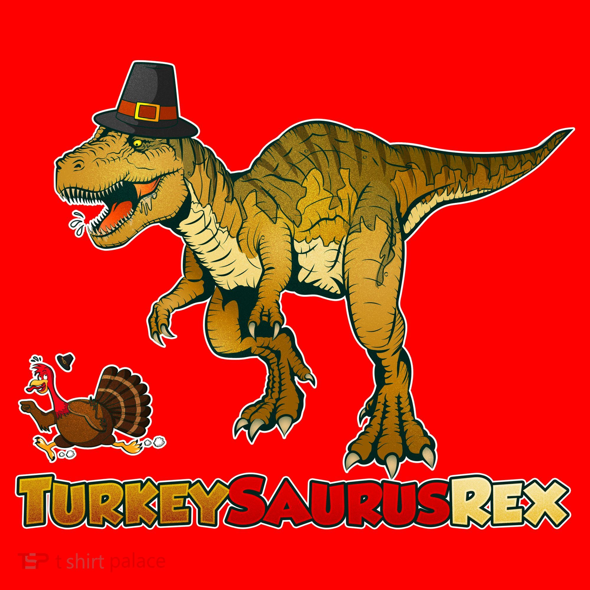 Turkeysaurus Rex T-Rex Thanksgiving Santa Hat