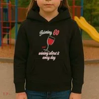 Turning 60 And Wining About It Everyday Kids Hoodie thumb 3