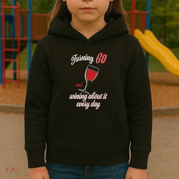 Turning 60 And Wining About It Everyday Kids Hoodie
