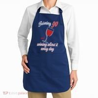Turning 90 And Wining About It Everyday Apron thumb 2