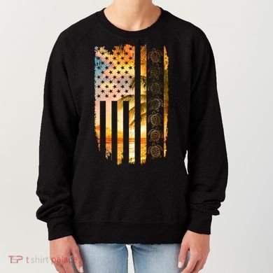 Turtle Sunset Beach Flag Women's Sweatshirt