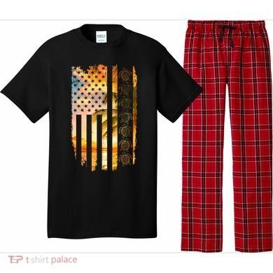 Turtle Sunset Beach Flag Pajama Set