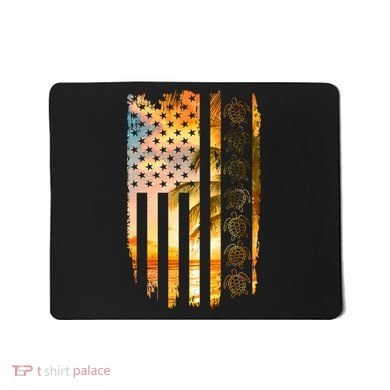 Turtle Sunset Beach Flag Mousepad