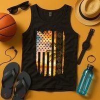 Turtle Sunset Beach Flag Tank Top thumb 4