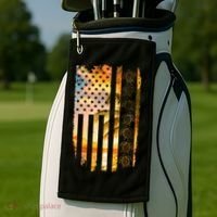 Turtle Sunset Beach Flag Golf Towel thumb 2