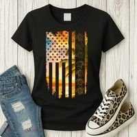 Turtle Sunset Beach Flag Women's T-Shirt thumb 3