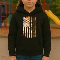 Turtle Sunset Beach Flag Kids Hoodie thumb 3