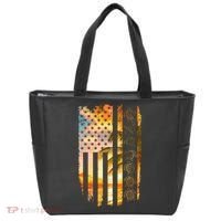 Turtle Sunset Beach Flag Tote Bag thumb 0