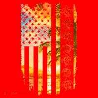 Turtle Sunset Beach Flag Santa Hat thumb 1