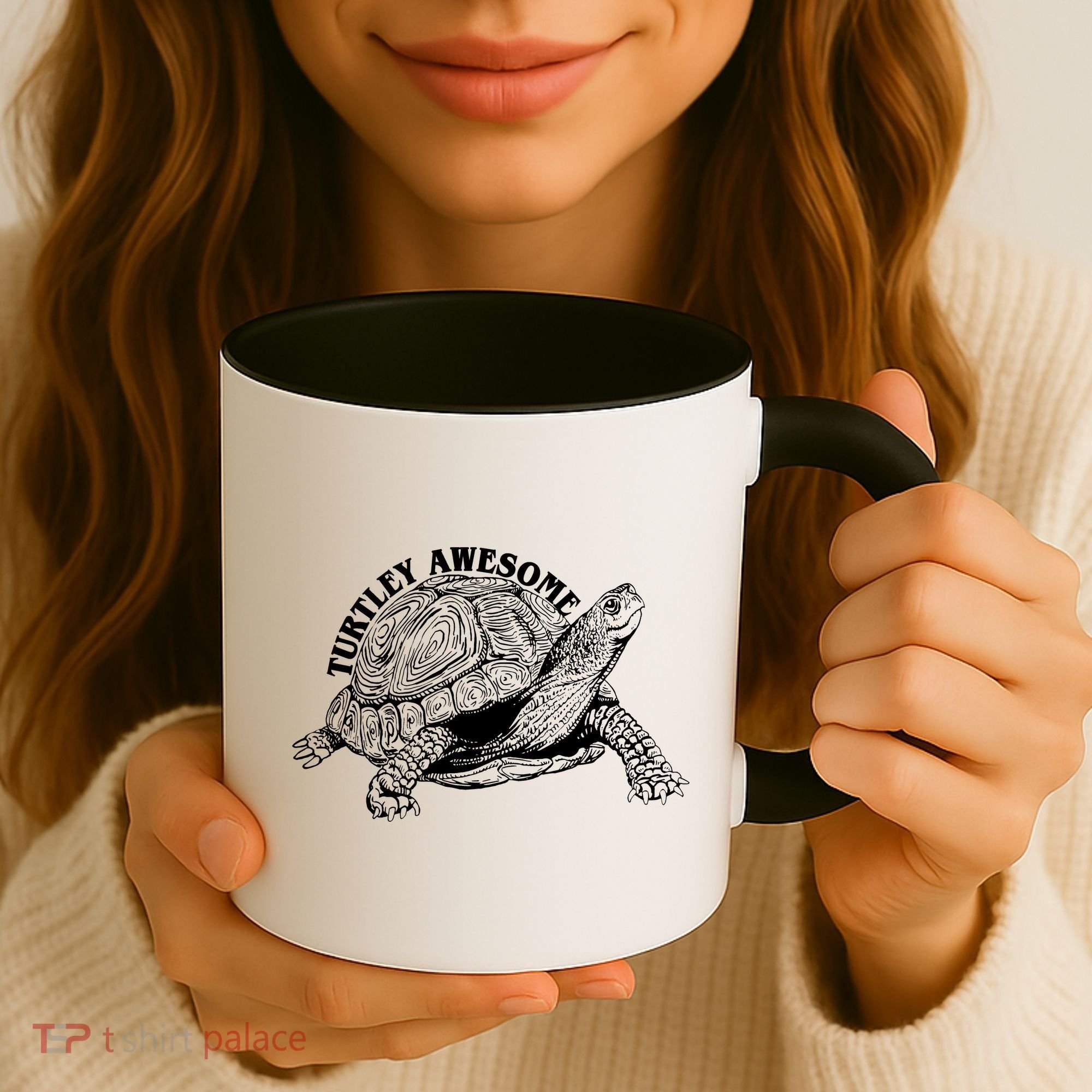 Turtley Awesome Cute Funny Turtle Meme Coffee Mug
