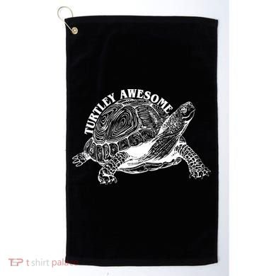 Turtley Awesome Cute Funny Turtle Meme Golf Towel