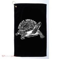 Turtley Awesome Cute Funny Turtle Meme Golf Towel thumb 0