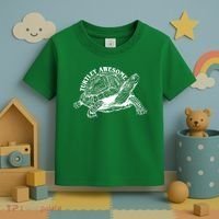 Turtley Awesome Cute Funny Turtle Meme Toddler T-Shirt thumb 3
