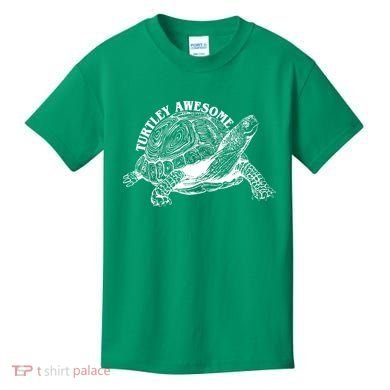 Turtley Awesome Cute Funny Turtle Meme Kids T-Shirt