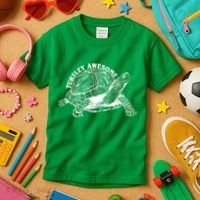 Turtley Awesome Cute Funny Turtle Meme Kids T-Shirt thumb 3