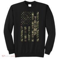 Trump United States Distressed Camo Us Flag Sweatshirt thumb 0