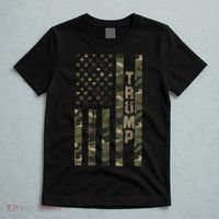 Trump United States Distressed Camo Us Flag T-Shirt thumb 5