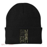 Trump United States Distressed Camo Us Flag Beanie thumb 0