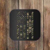 Trump United States Distressed Camo Us Flag Coaster thumb 0