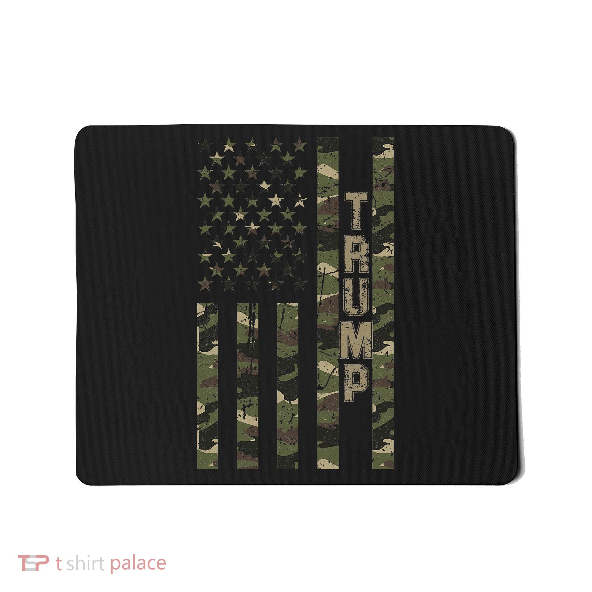 Trump United States Distressed Camo Us Flag Mousepad