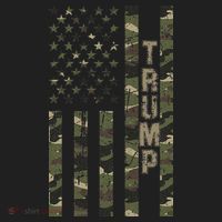 Trump United States Distressed Camo Us Flag Hat thumb 2