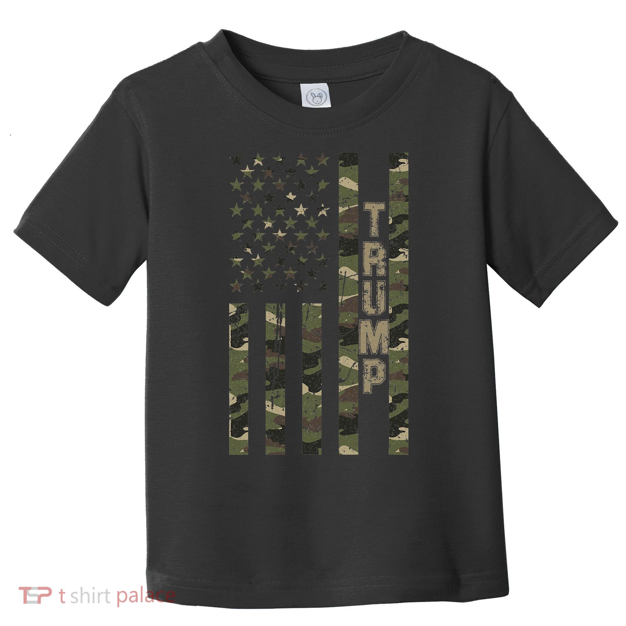 Trump United States Distressed Camo Us Flag Toddler T-Shirt