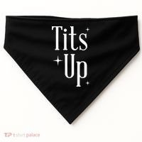 Tits Up Support Feminism Funny Gift USA-Made Doggie Bandana thumb 0